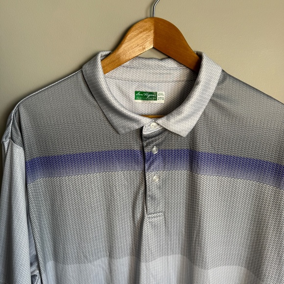 Ben Hogan Performance Men's Geometric Golf Polo Shirt Gray Size 2XL Outdoor - Picture 4 of 13
